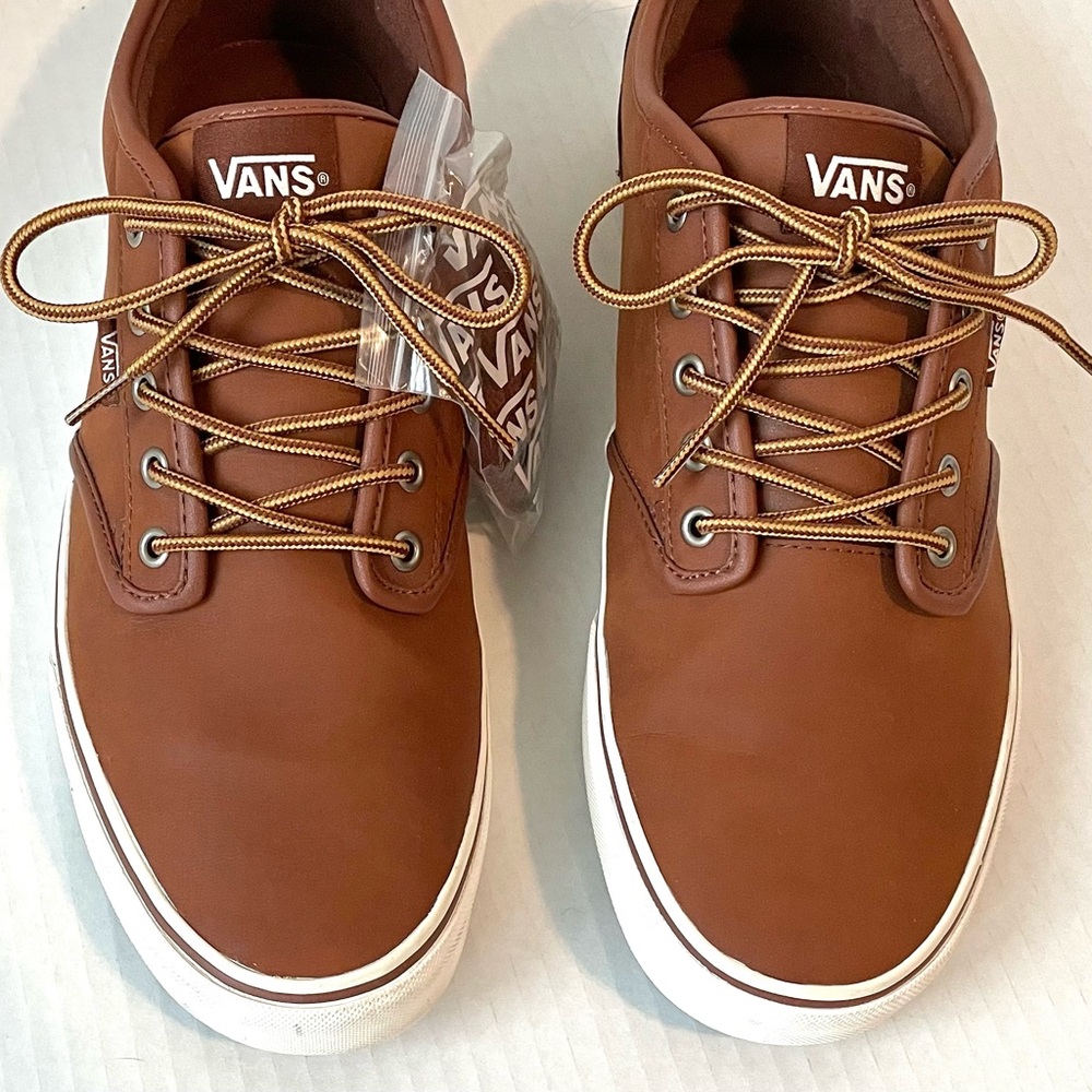 Vans Men’s Atwood Leather Trainers Sneakers Skate Shoes - Picture 11 of 16